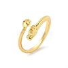 Brass Open Cuff Ring Settings KK-G518-10G-01-1