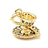 Brass Enamel Charms KK-G416-66G-1