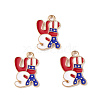 Independence Day Alloy Enamel Pendants ENAM-K067-32-2