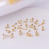 Brass Micro Pave Clear Cubic Zirconia Star Cartilage Earrings WGFE0B0-35-3