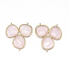 Natural Rose Quartz Chandelier Component Links G-E526-32A-01-1