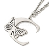 201 Stainless Steel Necklaces NJEW-Q336-01C-P-4