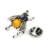 Alloy Topaz Rhinestone Brooch JEWB-U006-13AS-3