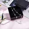 Pearl Necklace for Women Rhodium Plated 925 Sterling Silver Freshwater Pearl Choker Necklace Y Shape Adjustable Length Necklace Jewelry Gifts for Women JN1094A-3