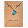 Bohemian Alloy Enamel Butterfly Pendant Necklaces for Women WG0CAA2-08-1