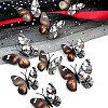 Halloween Butterfly 12Pcs PVC Adhesive Waterproof Stickers Self-Adhesive Stickers PW-WG0AB7C-01-4