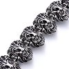 Retro 304 Stainless Steel Link Bracelets BJEW-L631-01AS-3