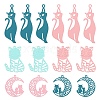 36Pcs 3 Style 430 Stainless Steel Kitten Pendants STAS-LS0001-80-1