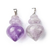 Natural Amethyst Pendants G-G998-C02-2