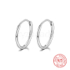 Anti-Tarnish Rhodium Plated 925 Sterling Silver Huggie Hoop Earrings IK9735-05-1