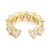 Rack Plating Brass Micro Pave Cubic Zirconia Finger Ring RJEW-C080-01B-G-4