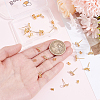 20Pcs Bowknot Brass Stud Earring Findings KK-BBC0028-23-3