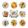 DIY Bees Theme Diamond Painting Acrylic Cup Mat Kits DIY-TAC0012-72-12