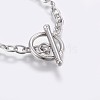 304 Stainless Steel Charm Bracelets BJEW-K205-54P-3