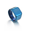 Square Titanium Steel Finger Rings WGB1DFB-11-2