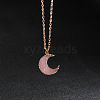 Crescent Moon Alloy Resin Pendant Necklaces WG568A9-03-1