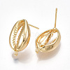 Brass Stud Earring Findings KK-S350-056G-2