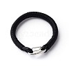 304 Stainless Steel Leather Cord Bracelets BJEW-N269-25-1