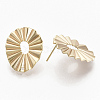 Brass Stud Earring Findings KK-T056-15G-NF-2