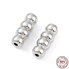 Anti-Tarnish Rhodium Plated 925 Sterling Silver Screw Clasps STER-K173-04P-3