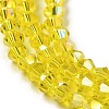 Transparent Electroplate Glass Beads Strands EGLA-A039-T2mm-B21-3