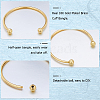 Beebeecraft 6Pcs Rack Plating Brass Cuff Bangle Making KK-BBC0013-98-6