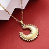 Crescent Moon 304 Stainless Steel Pendant Necklaces NJEW-M096-33G-4