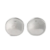 304 Stainless Steel Flat Round Ear Studs for Women EJEW-P234-13P-1