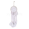 Iron Woven Web/Net with Feather Pendant Decorations AJEW-P097-01-2