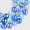 4 Strands Electroplate Glass Bead Strands GLAA-PA0001-09C-7