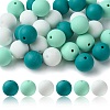 30Pcs 3 Colors Silicone Beads Round Rubber Bead 15MM Loose Spacer Beads for DIY Supplies Jewelry Keychain Making SIL-FS0001-01E-1