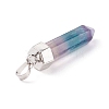 Natural Bullet Fluorite Pointed Pendants X-G-E308-C11-4