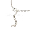 Zinc Alloy with Leather Pendant Necklces NJEW-Z034-01C-P-3