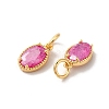 Real 18K Gold Plated Brass Micro Pave Cubic Zirconia Pendants KK-M243-07G-03-3