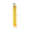 Electroplated Natural Quartz Pendants G-P315-B01-09P-1