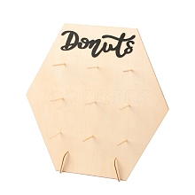 Poplar Wood Donut Rack Supplies Display DJEW-H006-02B