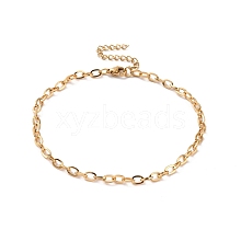 PVD Vacuum Plating 304 Stainless Steel Cable Chain Bracelet for Men Women BJEW-E031-05D-G