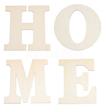 Word Home Unfinished Wood Slices DIY-WH0163-91-1