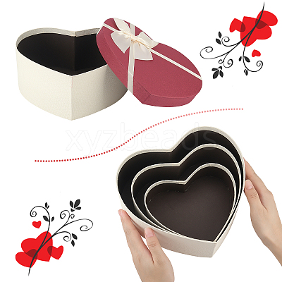 Heart Candy Paper Boxes CON-WH0008-14-1