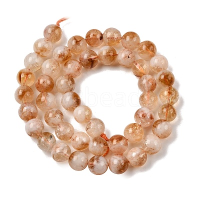 Heated Natural Citrine Bead Strands G-P466-01C-02-1
