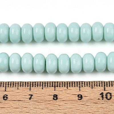 Opaque Spray Painted Glass Beads X-GLAA-ZX008-8mm-18A-1