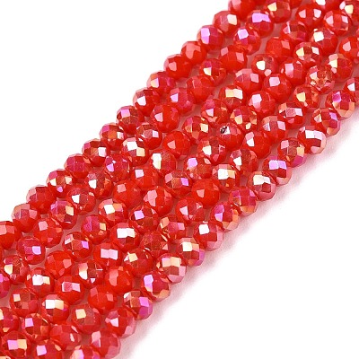 Electroplate Glass Beads Strands EGLA-A044-P2mm-B22-1