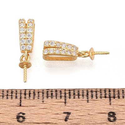 925 Sterling Silver Micro Pave Cubic Zirconia Pendant Bails STER-N016-92G-1