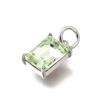 Brass Glass Charms KK-V011-36P-A-1