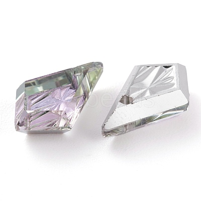 Embossed Glass Rhinestone Pendants GLAA-J101-01A-001VL-1