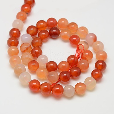 Natural Carnelian Beads Strands X-G-N0006-8mm-17-1