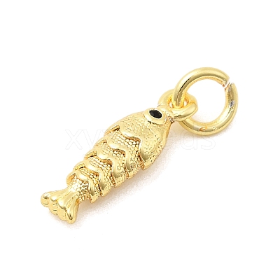 Brass Micro Pave Cubic Zirconia Charms KK-C139-29B-G-1
