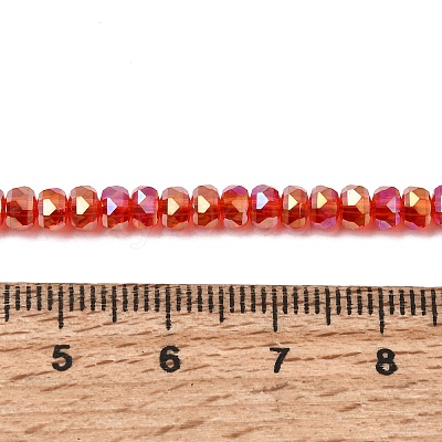 Electroplate Glass Beads Strands GLAA-Q105-03N-1