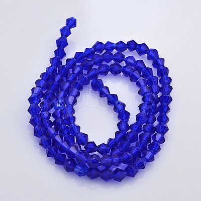 Faceted Bicone Glass Beads Strands EGLA-P017-3mm-08-1