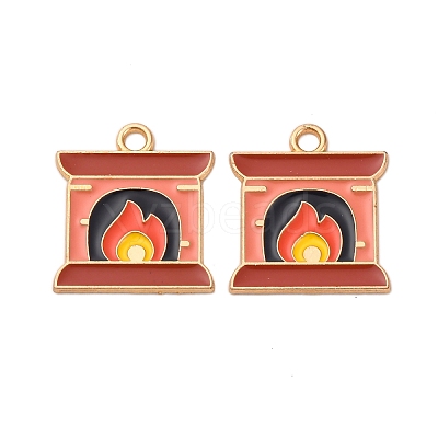 Christmas Alloy Enamel Pendants ENAM-K080-01I-G-1